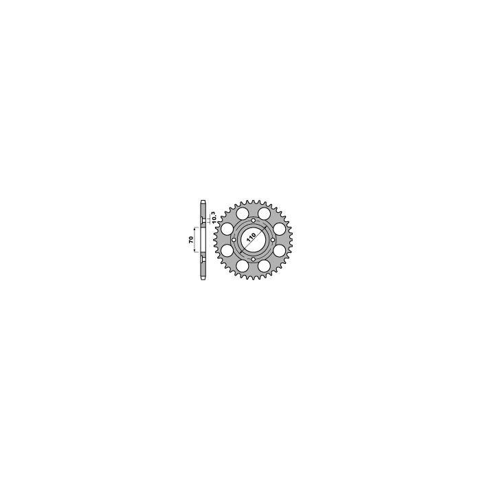 PBR rear sprocket 246 41 C45 HONDA CB 250N (78-82) (pitch 530) (JTR246.41)