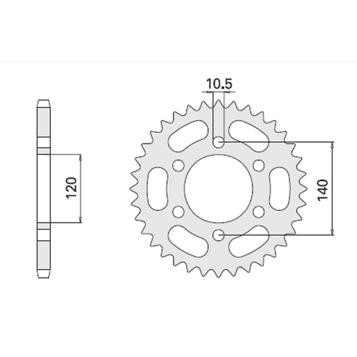 CHT rear sprocket 5301 44 5301 44 (498-44) (JTR498.44)