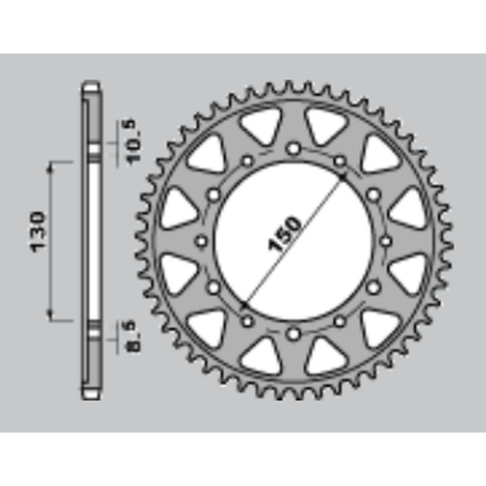 CHT rear sprocket 860 38 (A4150859380) YAMAHA FZS 600 FAZER 96-03