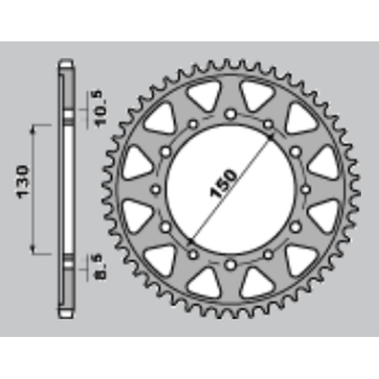 JR rear sprocket 860 39 YAMAHA FJ 1200 '91-'96 (JTR859.39)