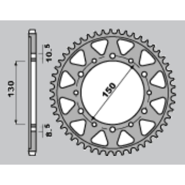 JR rear sprocket 860 39 YAMAHA FJ 1200 '91-'96 (JTR859.39)