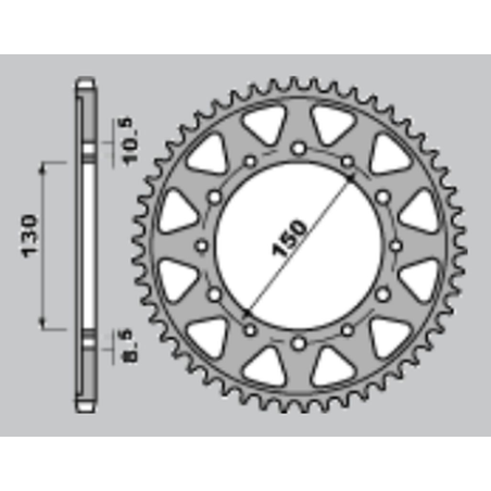JR rear sprocket 860 39 YAMAHA FJ 1200 '91-'96 (JTR859.39)