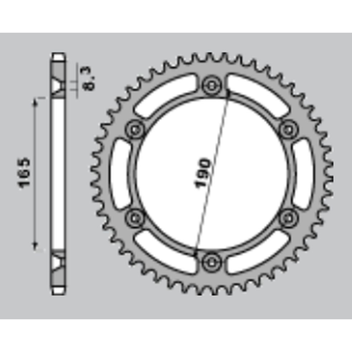 JR rear sprocket 896 52 (89652JT) KTM '81-'89 (JTR896.52)