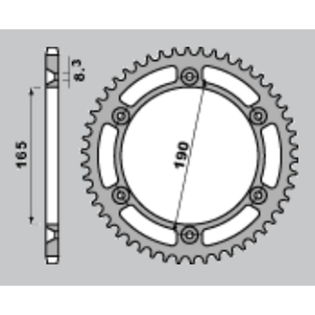 JR rear sprocket 896 52 (89652JT) KTM '81-'89 (JTR896.52)