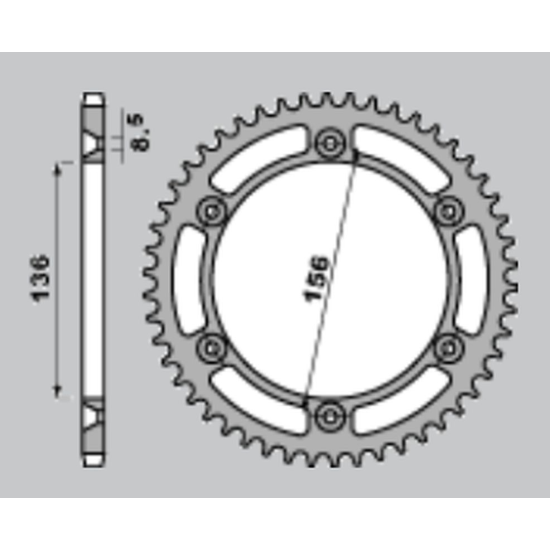 CHT rear sprocket 4365 41 (A4152032410) SUZUKI DR 650, FREEWIND '96-'14
