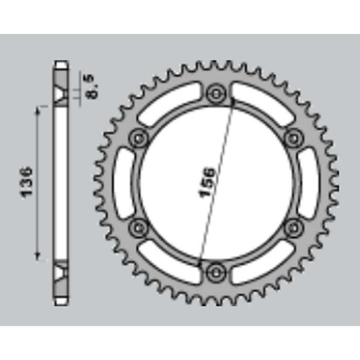 CHT rear sprocket 4365 41 (A4152032410) SUZUKI DR 650, FREEWIND '96-'14