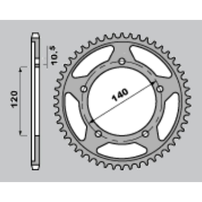 CHT rear sprocket 4398 41 SUZUKI DL 1000 '07-'10 (A4152061410)
