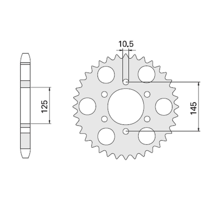 CHT rear sprocket 866 47 YAMAHA MT 03 (855-47C)