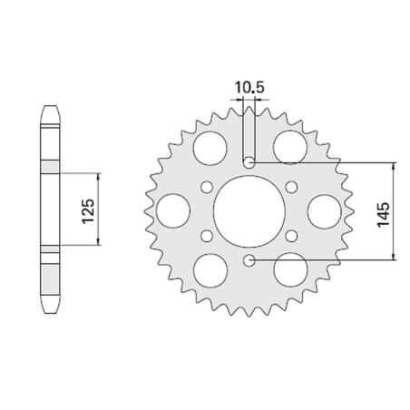CHT rear sprocket 866 47 YAMAHA MT 03 (855-47C)