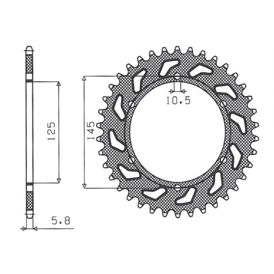 SUNSTAR rear sprocket 866 47 YAMAHA MT 03 06-12 (5YK) (JTR855.47) (pitch 520) (86647JT)