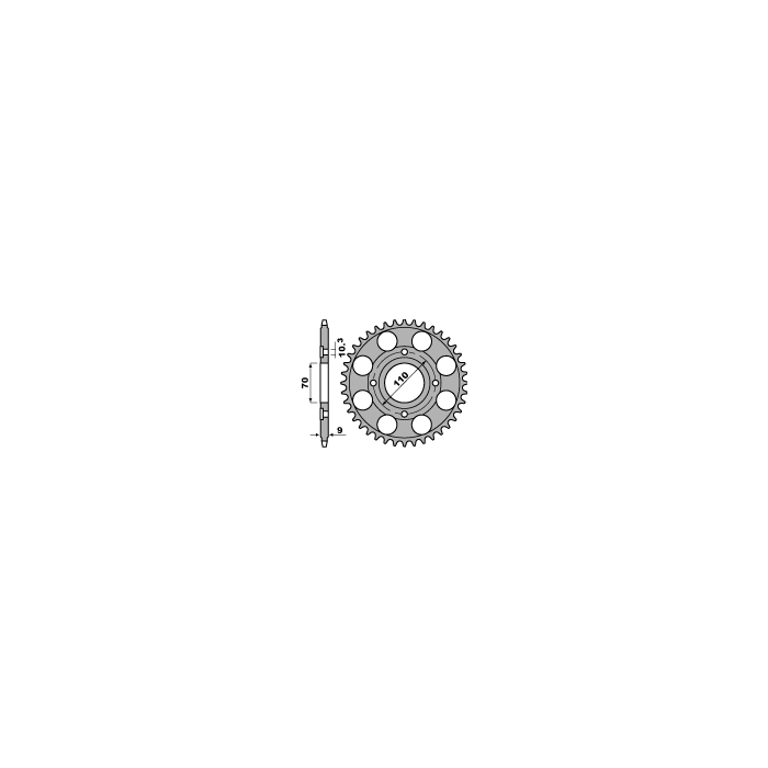 PBR rear sprocket 247 37 C45 HONDA CB 400 N 81-82 (pitch 520) (JTR247.37)