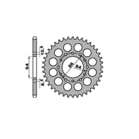 JR WYPRZEDAZ rear sprocket 814 42 SUZUKI GT 380, GS 400 '77-78, GS 450 '84-87 (81442JT) (pitch 530)