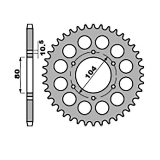 JR rear sprocket 501 33 KAWASAKI Z 750 C 80-87, GPZ 1100 81-85 (chain 630)