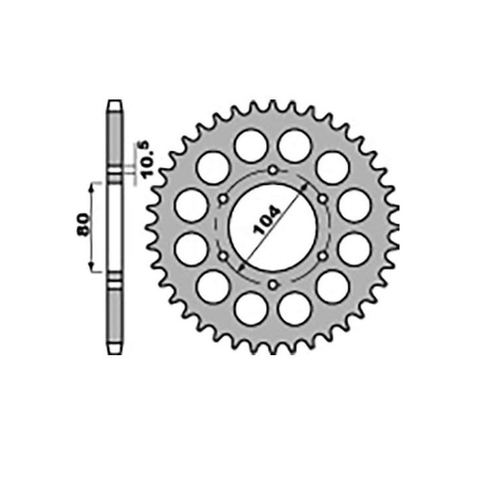 JR rear sprocket 501 33 KAWASAKI Z 750 C 80-87, GPZ 1100 81-85 (chain 630)