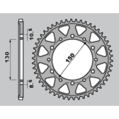 JR rear sprocket 860 47 (85947JT) YAMAHA YZF 600 THUNDERCAT '96-'03