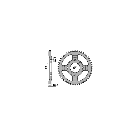 PBR rear sprocket 274 41 C45 HONDA XL 200 PARIS DAKAR 84-90 (pitch 520) (JTR277.41)