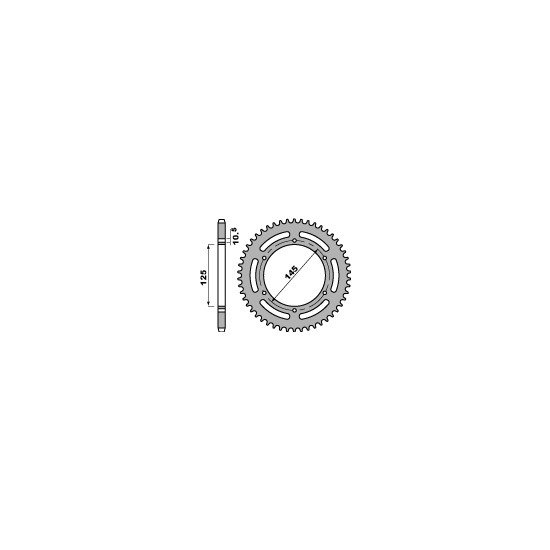 PBR rear sprocket 866 47 C45 YAMAHA MT 03 (06-12) (pitch 520) (JTR855.47)