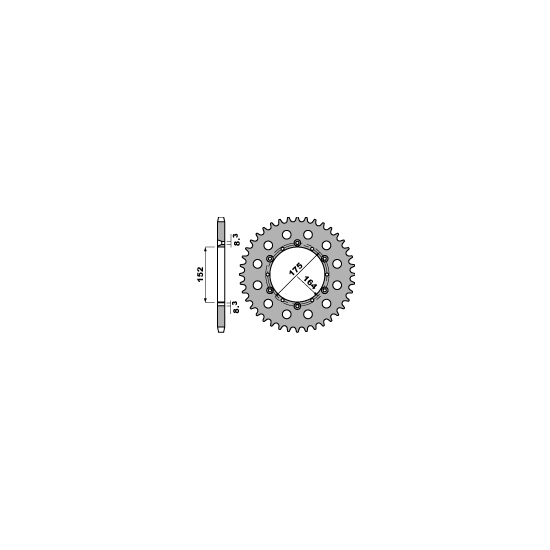 PBR rear sprocket 856 46 C45 YAMAHA DT 125 R (JTR853.46) (pitch 520) (JTR853.46)