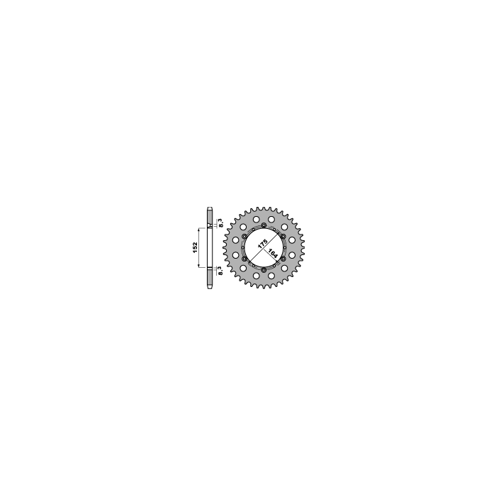 PBR rear sprocket 856 46 C45 YAMAHA DT 125 R (JTR853.46) (pitch 520) (JTR853.46)