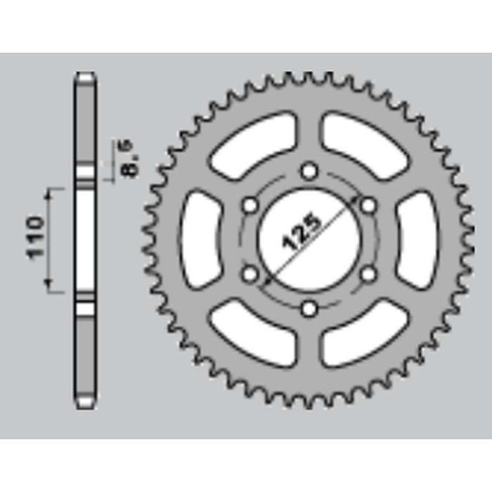 CHT rear sprocket 1514 51 GILERA 350 85-89 (610-51)