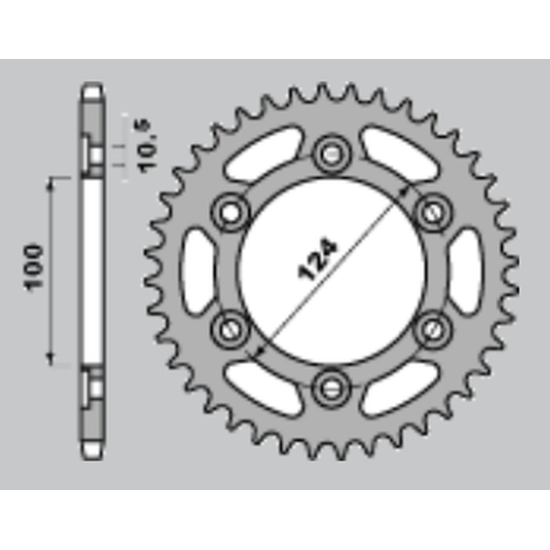 JR rear sprocket 1027 40 DUCATI 750 SS '99-'02, 900SS '98-'02, MONSTER 750/900
