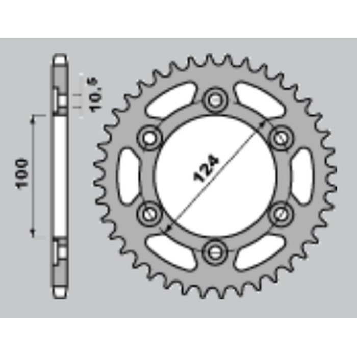 JR rear sprocket 1027 40 DUCATI 750 SS '99-'02, 900SS '98-'02, MONSTER 750/900