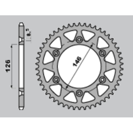 JR rear sprocket 808 51 (80851JT) SUZUKI RM/ DR 350/ DRZ 400
