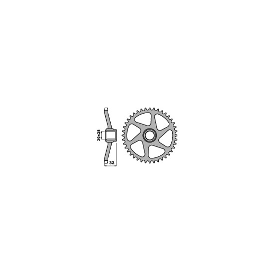 PBR rear sprocket 3555 40 F APRILIA 50 AF 1 88-93 (chain 415)