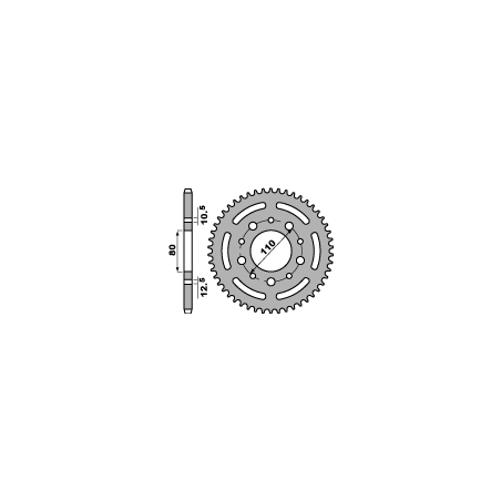 PBR rear sprocket 4350 40 C45 HONDA CB 500 (94-03), CB 750 (92-03) (JTR1332.40) (pitch 525)