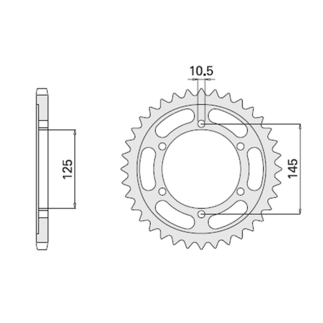 CHT galinė žvaigždė 869 43 YAMAHA TDM 850 96-98 (A4150867430) (867-43)