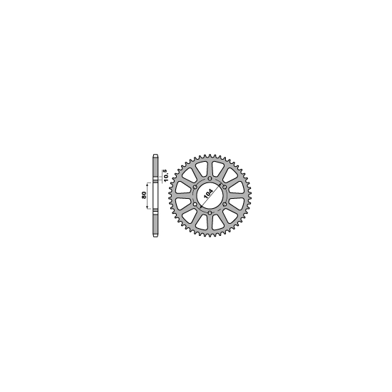 PBR rear sprocket 478 43 C45 KAWASAKI Z 750S (04-12), ZX 6R (05-16) (JTR478.43) (may be 4578 43) (pitch 520)