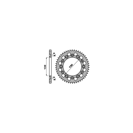 PBR rear sprocket 4308 48 F HONDA XR 600 R (85-90) (can be replaced with 245 48) (pitch 520)