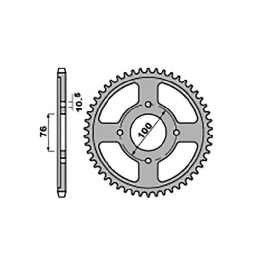 JR rear sprocket 817 46 SUZUKI GSX 600F '85-88 (81746JT) (pitch 530)