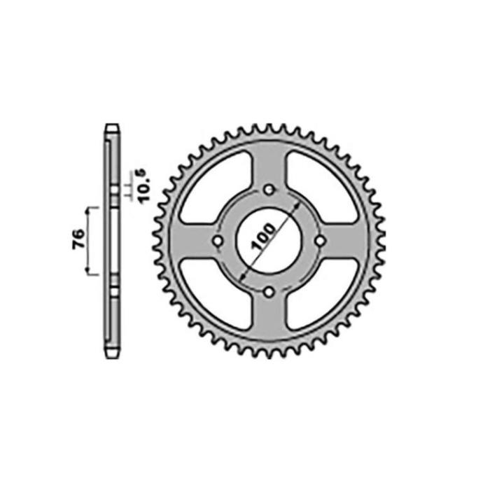 JR rear sprocket 817 46 SUZUKI GSX 600F '85-88 (81746JT) (pitch 530)