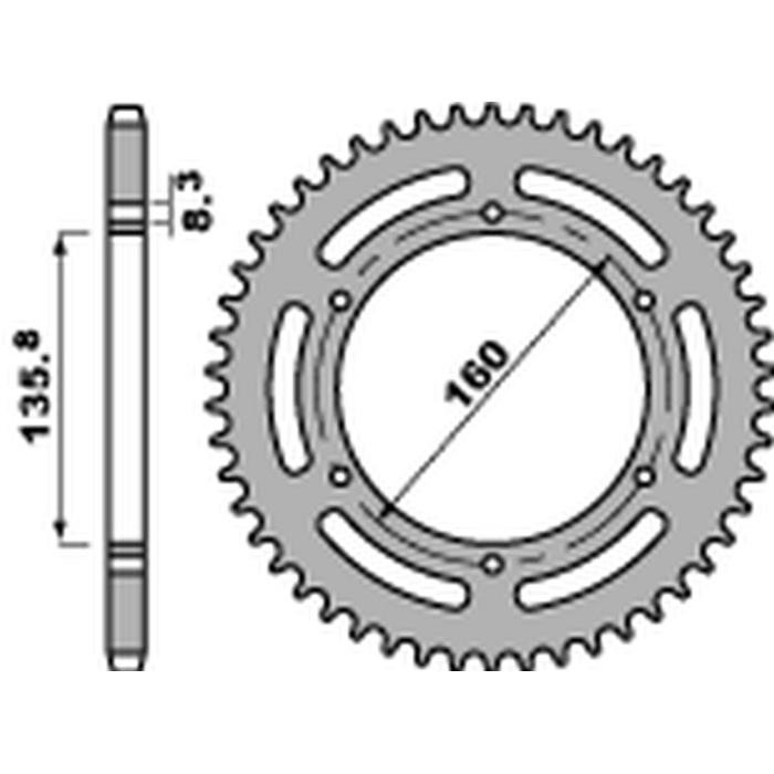 PBR rear sprocket 3552 40 C45 BMW G310 R '16-'19 (JTR5.40) (pitch 520)