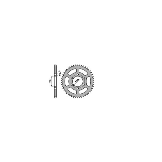 JR rear sprocket 823 48 SUZUKI VL 250 INTRUDER LC '00-04' LT 250/300 '86-89' GN 400 '80-82' LT 500 '88-92',DR 500 '81-83', DR