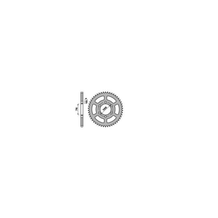 JR rear sprocket 823 48 SUZUKI VL 250 INTRUDER LC '00-04' LT 250/300 '86-89' GN 400 '80-82' LT 500 '88-92',DR 500 '81-83', DR