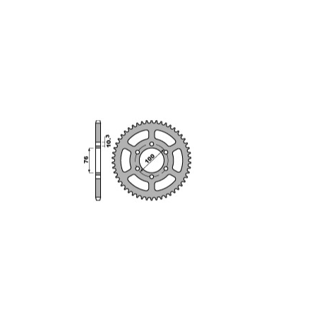 JR rear sprocket 823 48 SUZUKI VL 250 INTRUDER LC '00-04' LT 250/300 '86-89' GN 400 '80-82' LT 500 '88-92',DR 500 '81-83', DR