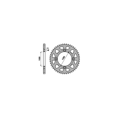 PBR rear sprocket 4453 62 F BETA 50RR 05-09 (pitch 420)