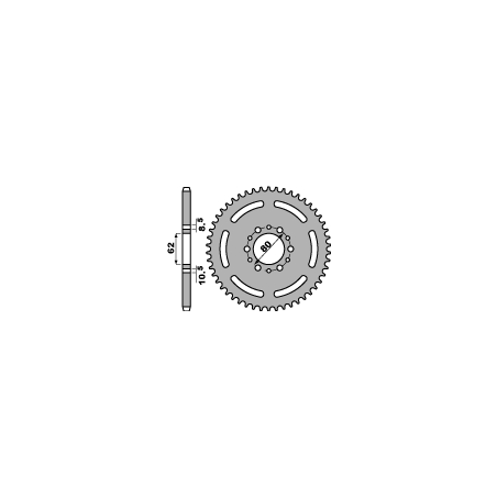 PBR rear sprocket 845 46 F YAMAHA SR 250 91-00 (JTR845.46) (pitch 520)