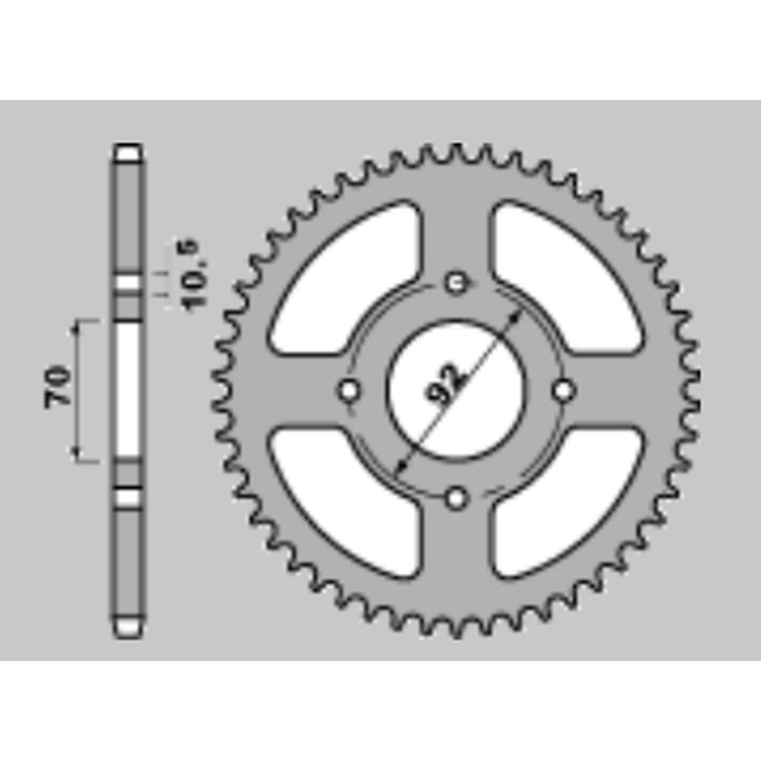 JR rear sprocket KAWASAKI GPZ 250 '83-85', Z 250/400/440/500/550 '78-85' (47644JT) (pitch 530)