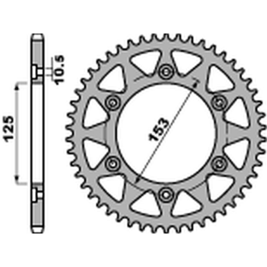 PBR rear sprocket 288 39 C45 HONDA XR 250L (91-94), CRF 250L (13-15) (pitch 520) (JTR301.39)