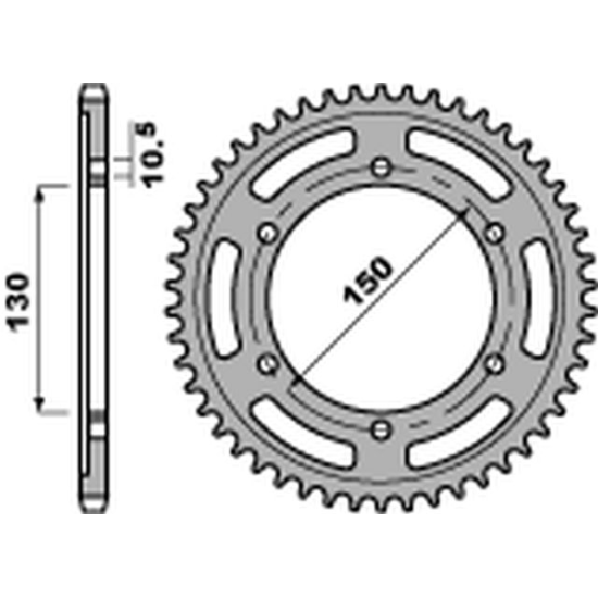 PBR rear sprocket 300 39 C45 YAMAHA TRX 850 (96-00) (JTR300.39) (pitch 525)