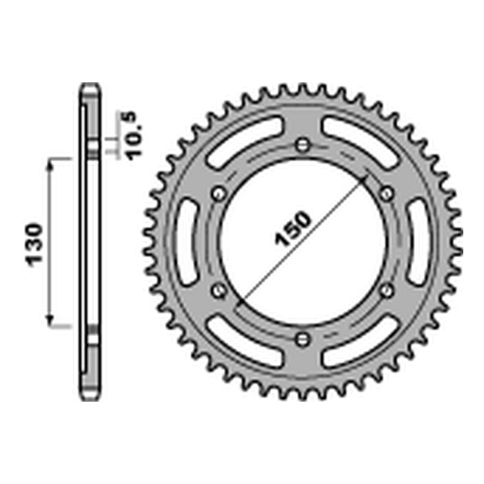 PBR rear sprocket 300 39 C45 YAMAHA TRX 850 (96-00) (JTR300.39) (pitch 525)