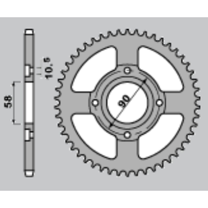 CHT rear sprocket 279 35 HONDA NS 125 '85-'90 (A4140279350)
