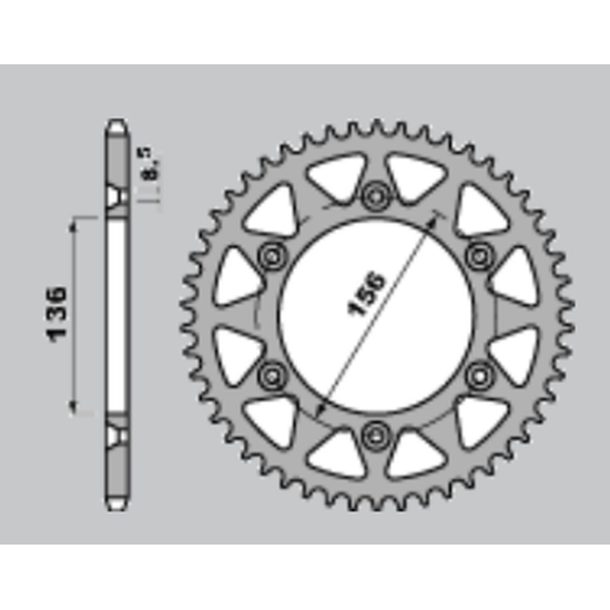 CHT rear sprocket 702 41 (822-41) BETA RR up to '10, GAS GAS