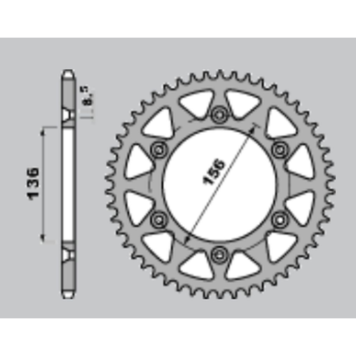 CHT rear sprocket 702 41 (822-41) BETA RR up to '10, GAS GAS
