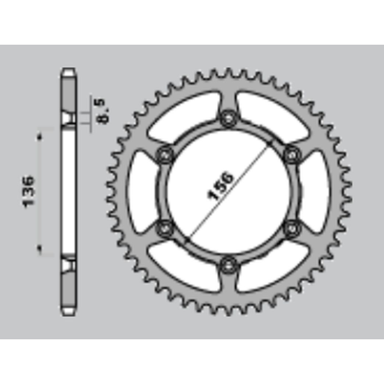JR rear sprocket 820 41 SUZUKI DR350 '94-'95