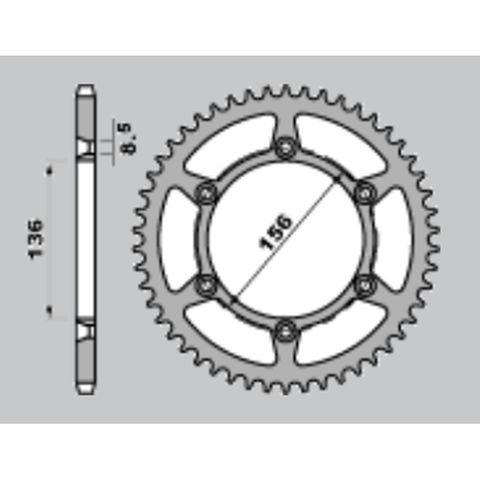 JR rear sprocket 820 41 SUZUKI DR350 '94-'95