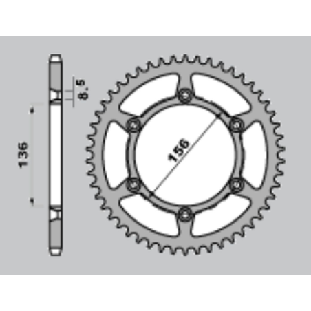 JR rear sprocket 820 41 SUZUKI DR350 '94-'95